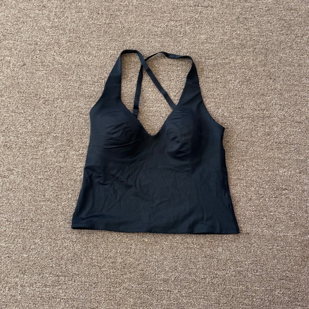 Nike x SKIMS Shine V-Neck Tank Obsidian Black SL-SLS-8621W Mens Size M